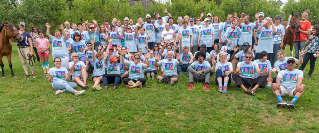 For the past 5 years, Patron Council Chair, Duncan Jackman, has hosted Duncan's Farm day for many people in service. It’s a day full of fun, BBQ’s , painting, swimming, and more! Here is the gang posing for a group photo. -“Let’s see those jazz hands!”